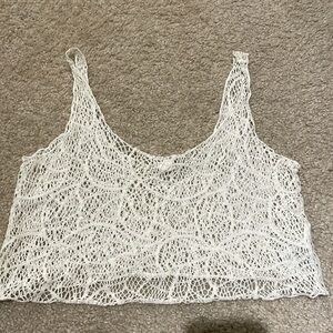 🔥5 for $10 Forever 21 White Crochet Top